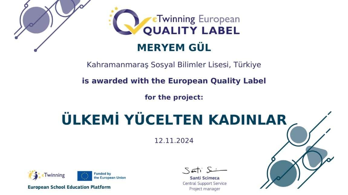 Okulumuz eTwinning kalite ödülü aldı.